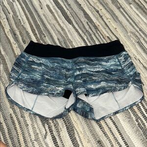 Lululemon Athletica Black and Blue Athletic Shorts